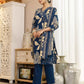 Blue Cotton Printed Straight Kurta Set with Pant & Dupatta under 799