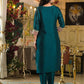 Blue Silk Embroidered Straight Kurta Set with Pant & Dupatta under 1250