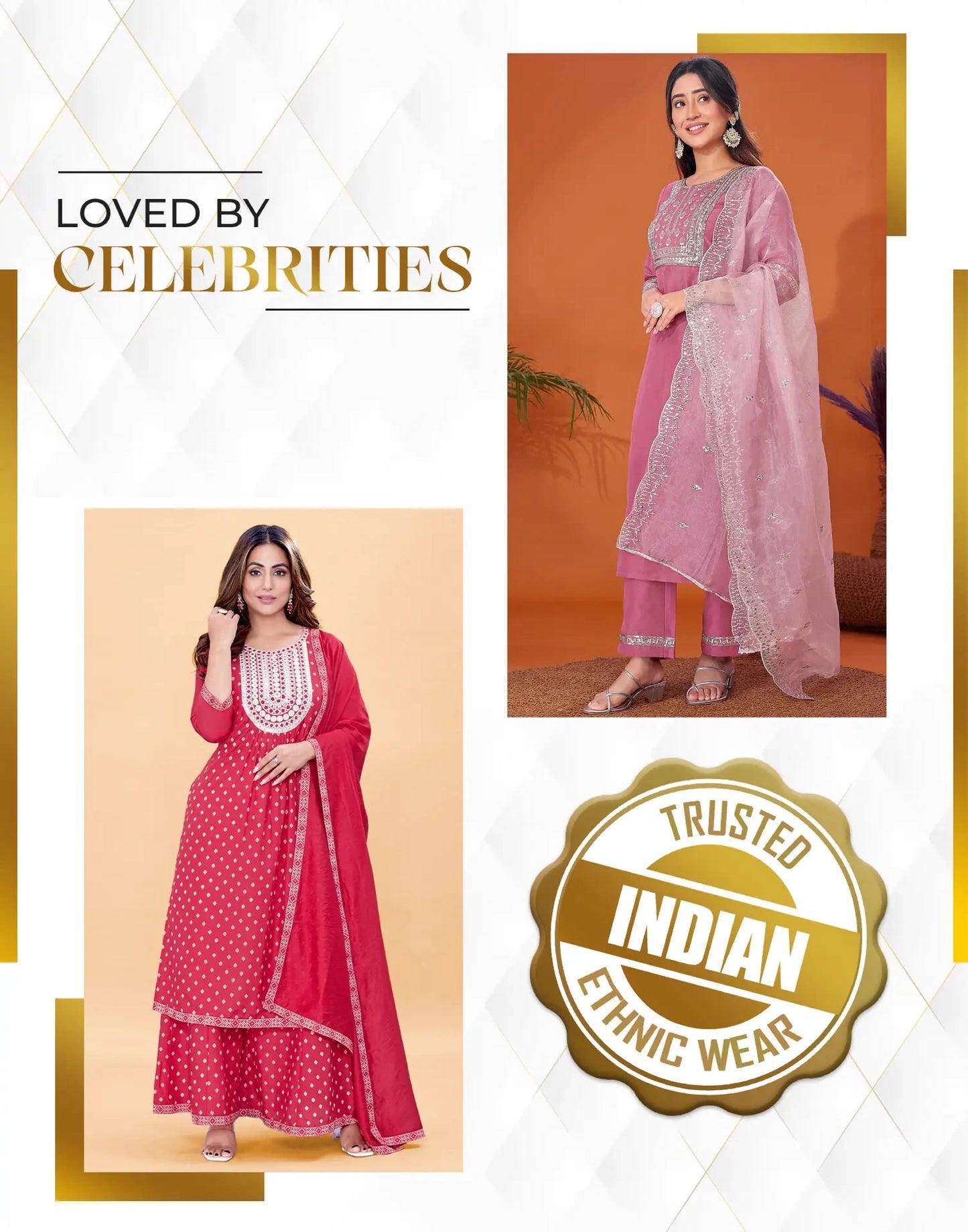 Rayon Sequence Straight Kurta with Pant & Dupatta