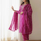 Pink Cotton Printed Kurta Set with Pant & Dupatta under 999