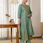 skylee Affordable Green Cotton Woven Straight Kurta Set