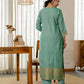 skylee Affordable Green Cotton Woven Straight Kurta Set
