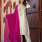 Cotton Blend Sequence, Embroidery Work and Lace Straight Kurta with Pant & Dupatta