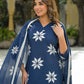Cotton Straight Printed V-Neck Kurta with Pant & Dupatta
