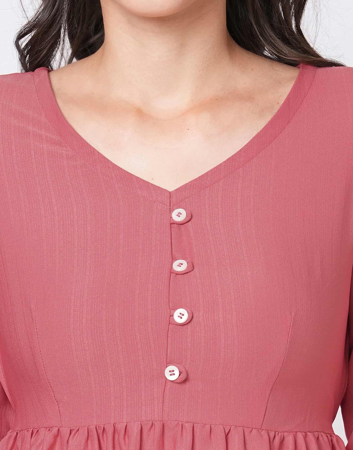 Lycra Printed V-Neck Co-ord Set