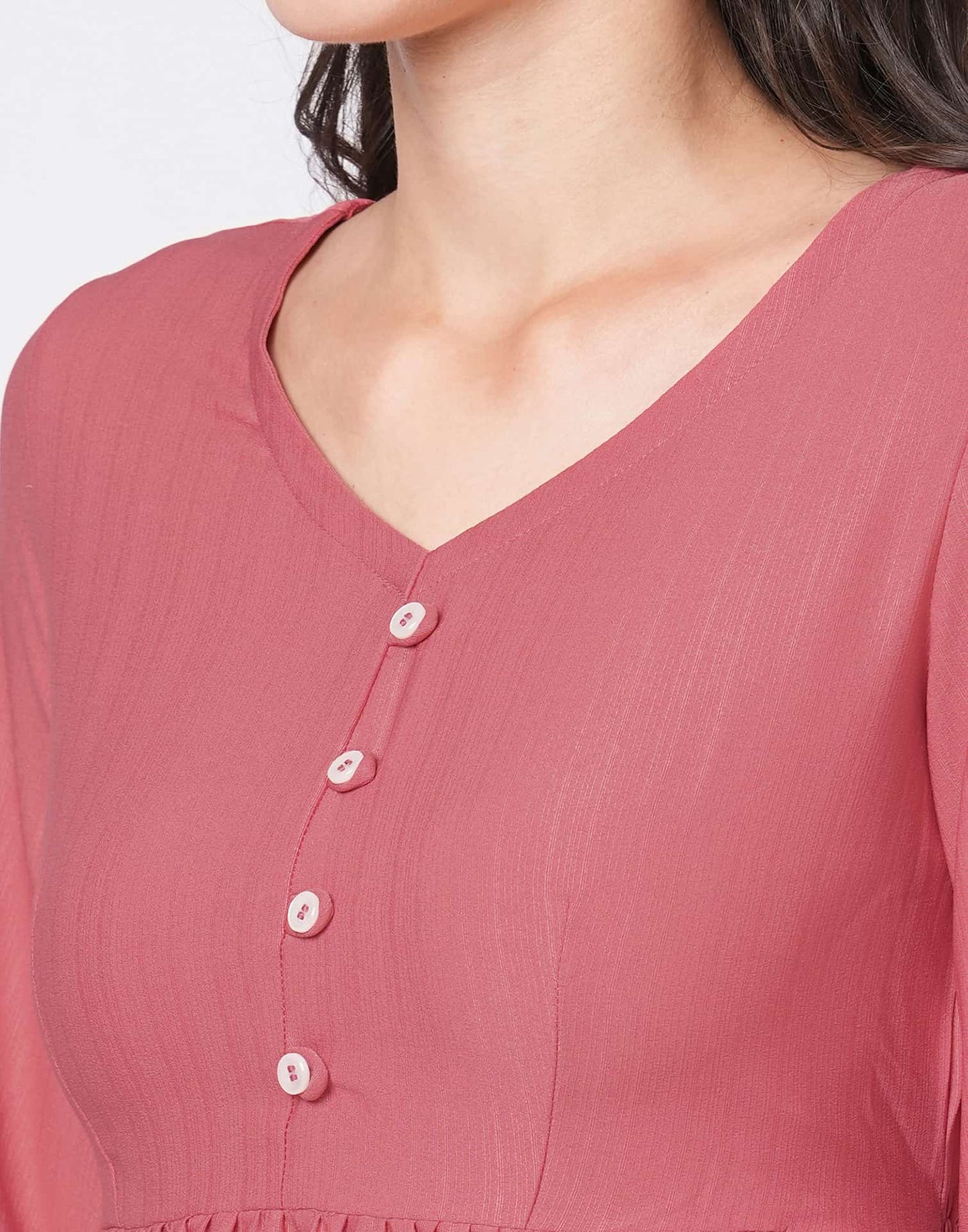 Lycra Printed V-Neck Co-ord Set