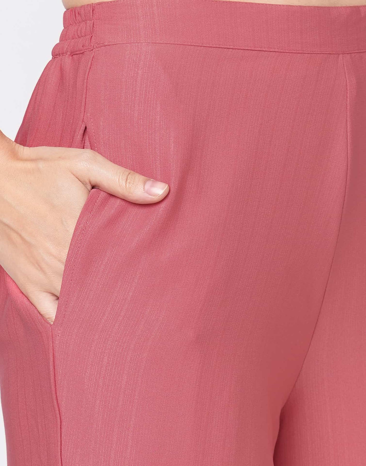 Lycra Printed V-Neck Co-ord Set