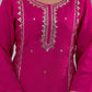 Skylee Pink Silk Embroidered Straight Kurta Set for Women