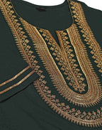 Skylee Poly Chinnon Embroidered Straight 3 Piece Kurta Set For Woman