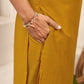 Yellow Cotton Straight Kurta Set with Pant & Dupatta for Women