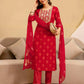 Cotton Embroidered Straight Kurta with Pant & Dupatta