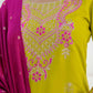 Silk Blend Embroidery Work and Embroidery Lace Straight Kurta with Pant & Dupatta