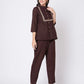 Affordable Maroon embroidered co-ord set