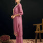 Affordable Pink Chanderi Embroidered Kurta Set with dupatta 