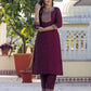 Silk Blend Weaving Straight Kurta with Pant & Dupatta