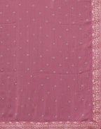 Poly Chinnon Foil Print A-Line 3 Piece Kurta Set