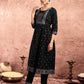 Black Cotton Printed Anarkali Kurta Set with Pant & Dupatta Festive Kurti Set Under 1299