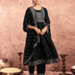 Black Cotton Printed Anarkali Kurta Set with Pant & Dupatta Festive Kurti Set Under 1299