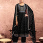 Black Cotton Printed Anarkali Kurta Set with Pant & Dupatta Festive Kurti Set Under 1299