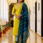 Silk Embroidery and Sequins Work Straight Kurta with Pant & Dupatta