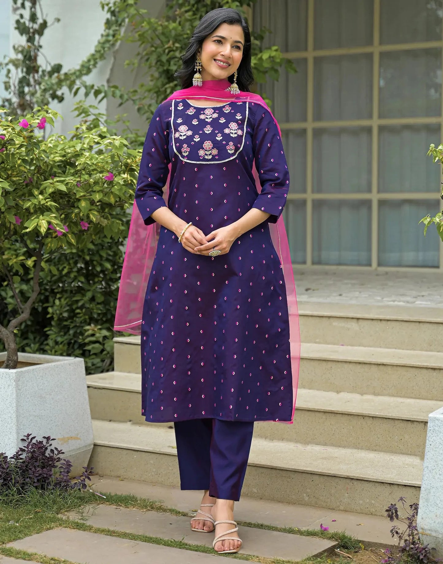 silk kurta set for women