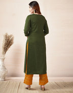 Chinnon Plain Straight 3 Piece Kurta Set