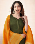 Chinnon Plain Straight 3 Piece Kurta Set