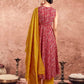 V Neck Anarkali Kurta Set with Dupatta for Women