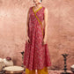 V Neck Anarkali Kurta Set with Dupatta for Women