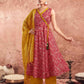 V Neck Anarkali Kurta Set with Dupatta for Women