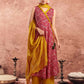 V Neck Anarkali Kurta Set with Dupatta for Women