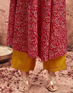 Cotton Blend Digital Print Anarkali 3 Piece Kurta Set