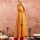 V Neck Anarkali Kurta Set in Yellow – Ethnic Wear for Women