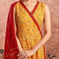 V Neck Anarkali Kurta Set in Yellow – Ethnic Wear for Women