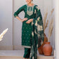 Silk Embroidery, Sequins Work and Gota Lace Straight Kurta with Pant & Dupatta
