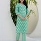 Cotton Printed, Embroidery and Mirror Work, Lace Straight Kurta with Pant & Dupatta