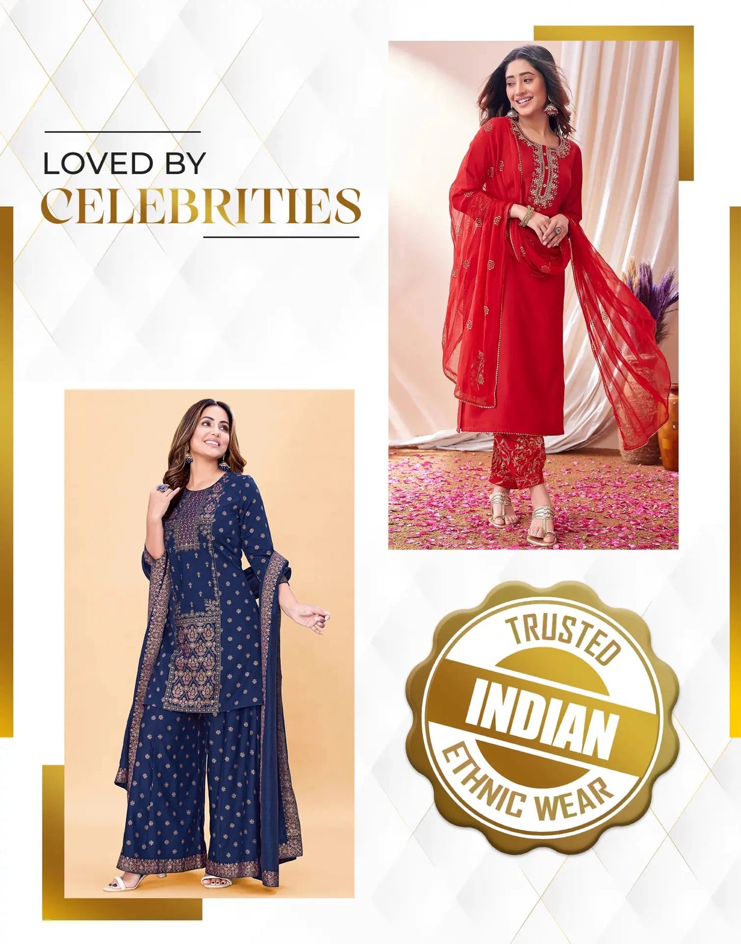 Cotton Blend Dyed Straight Kurta with Pant & Dupatta