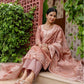 Affordable Dark Peach Silk Kurta Set with dupatta 