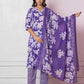 Affordable Purple Cotton Printed Straight Kurta Set under 799