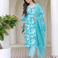 Cotton Printed Straight Kurta with Pant & Dupatta