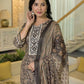 Affordable Brown Cotton Printed Straight Kurta Set under 799