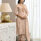 Skylee Brown Cotton Embroidered Straight Kurta with Pant & Dupatta