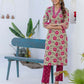 Grey Printed Kurti with pant & dupatta 
