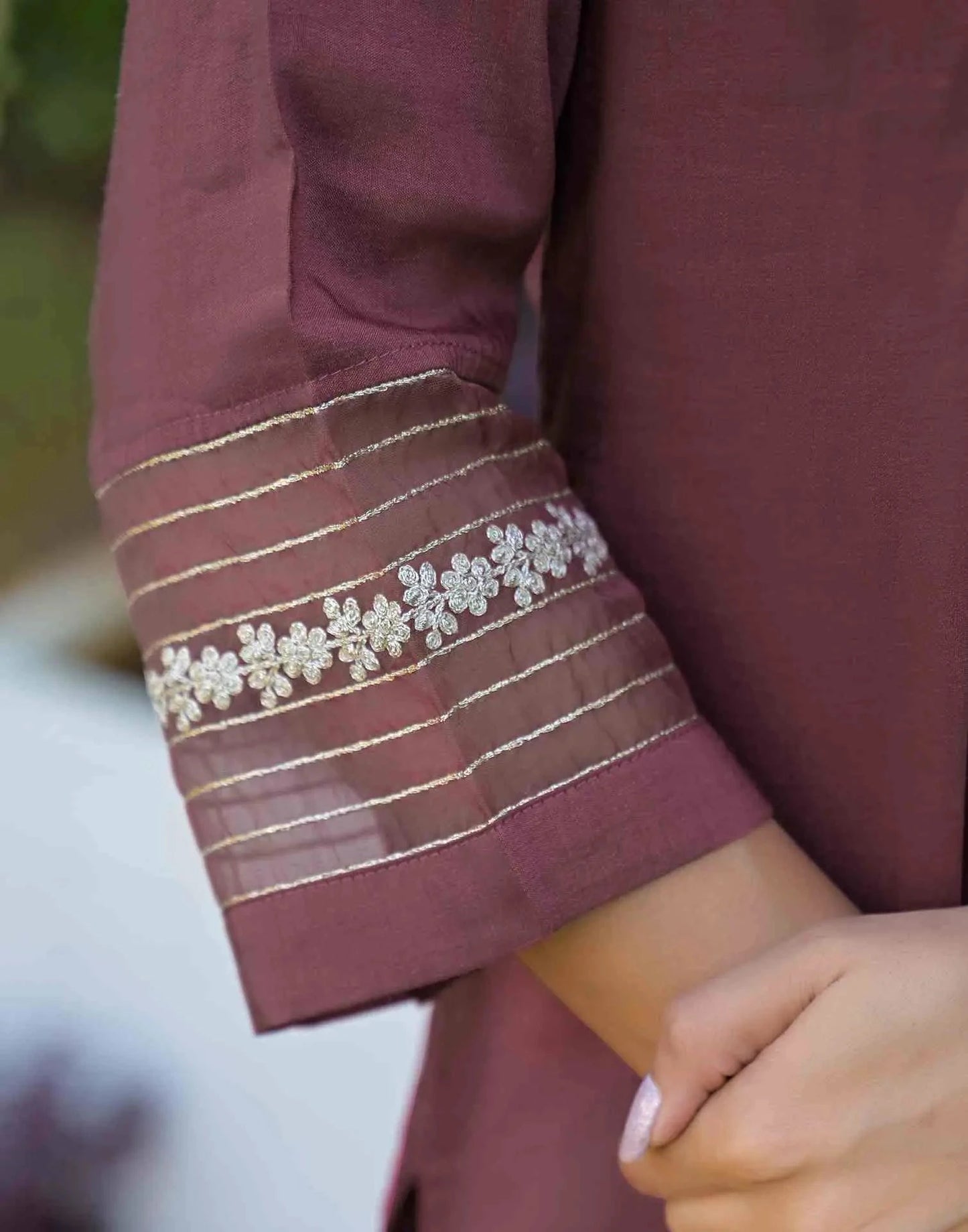 Silk Embroidered Straight Round Neck Kurta with Pant & Dupatta