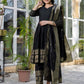 Rayon Foil Print and Gota Lace Straight Kurta with Pant & Dupatta