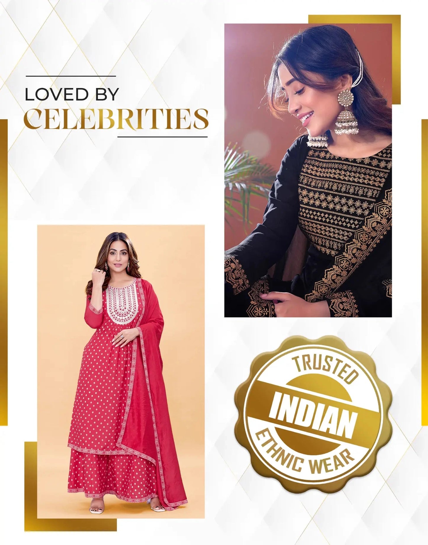 Silk Blend Embroidered Straight Kurta with Pant & Dupatta