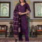 Silk Blend Sequence and Embroidery Work Straight Kurta with Pant & Dupatta