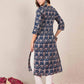 Cotton Embroidered Straight V-Neck Kurti