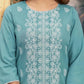 Rayon Embroidered Straight Kurti