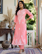 Rayon Printed Round Neck Co-ord Set